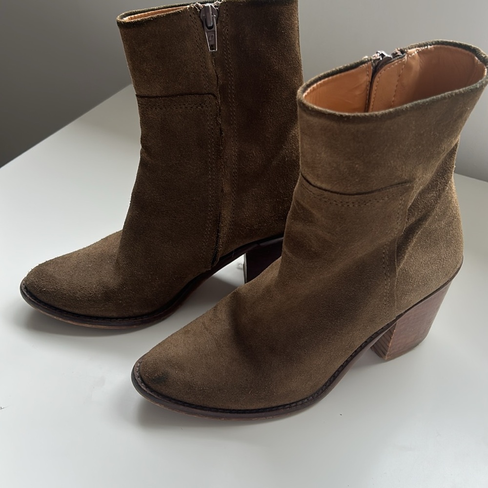 Zara Basic Suede Brown Boot Size 36 - image 3